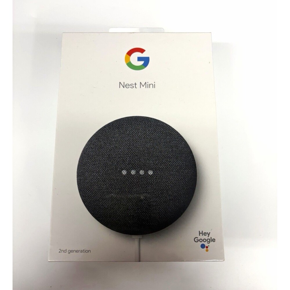 Google Nest Mini 2nd Gen Smart Speaker Charcoal GA00781-US Google Assistant